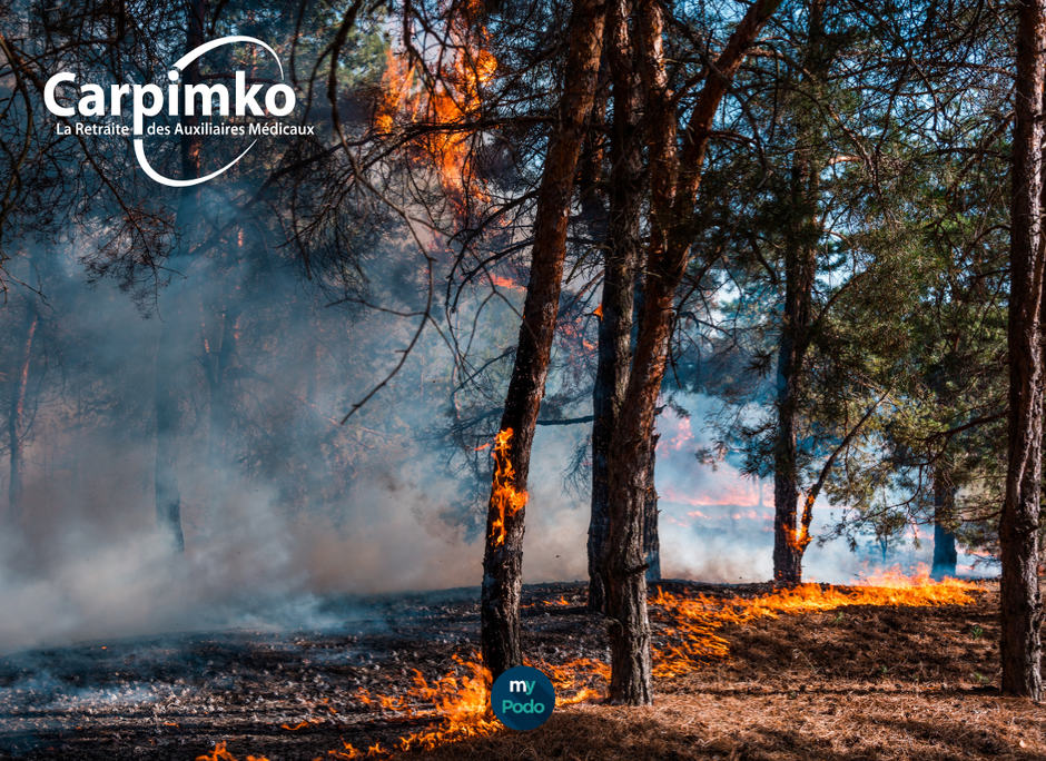 Incendies : les aides de la CARPIMKO pour les pédicures-podologues touchés
