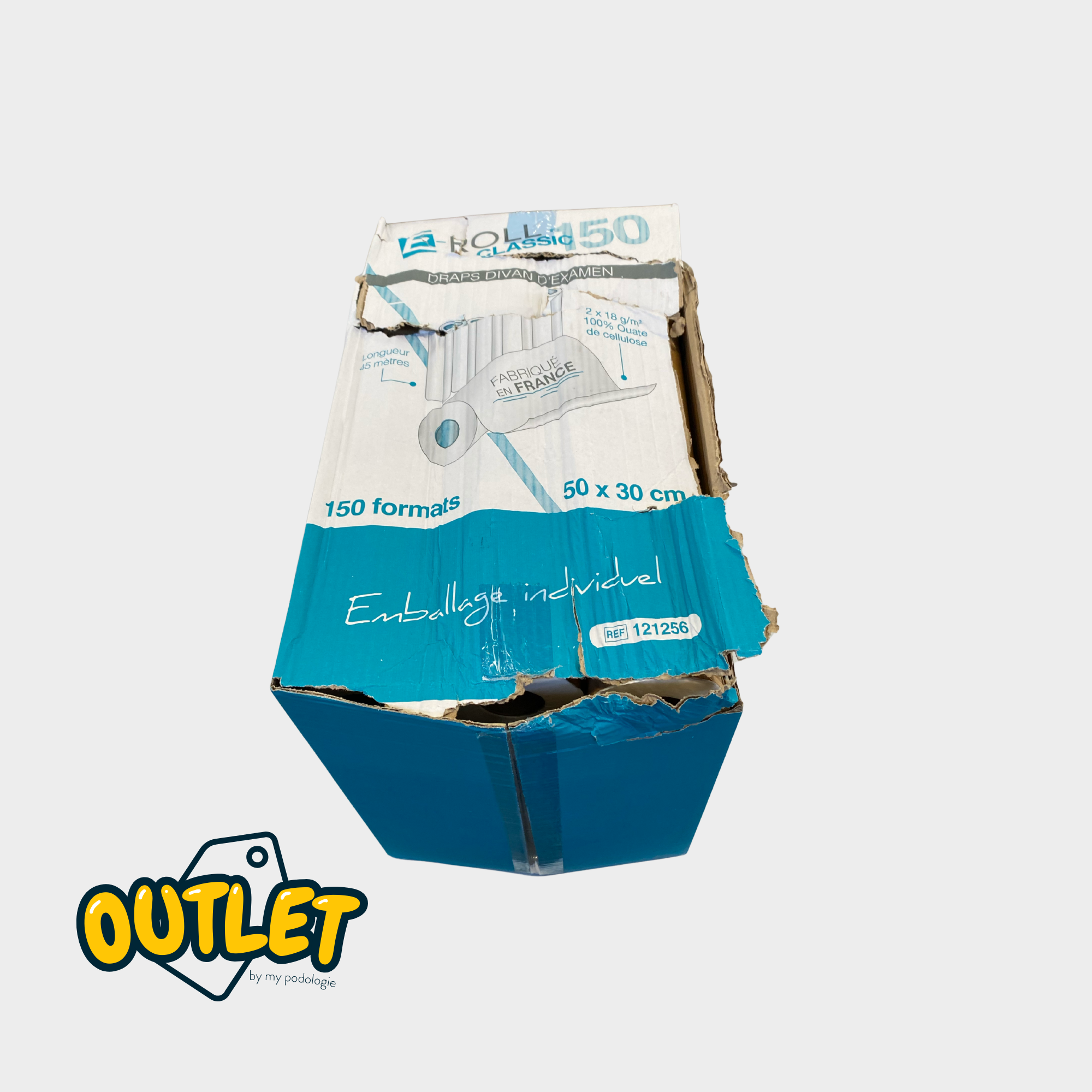 12 rouleaux Draps d'examen blancs lisses - 150 formats - 50 x 35 cm // Destockage Destockage 