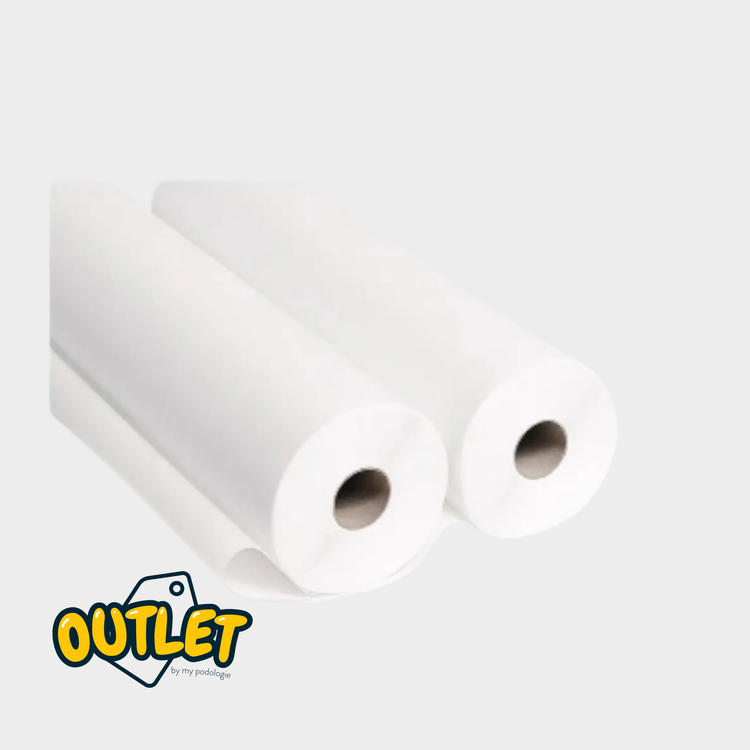 12 rouleaux Draps d'examen blancs lisses - 150 formats - 50 x 35 cm // Destockage Destockage 