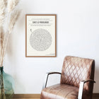 Decorative labyrinth poster - Waiting room for pedicure-podology office