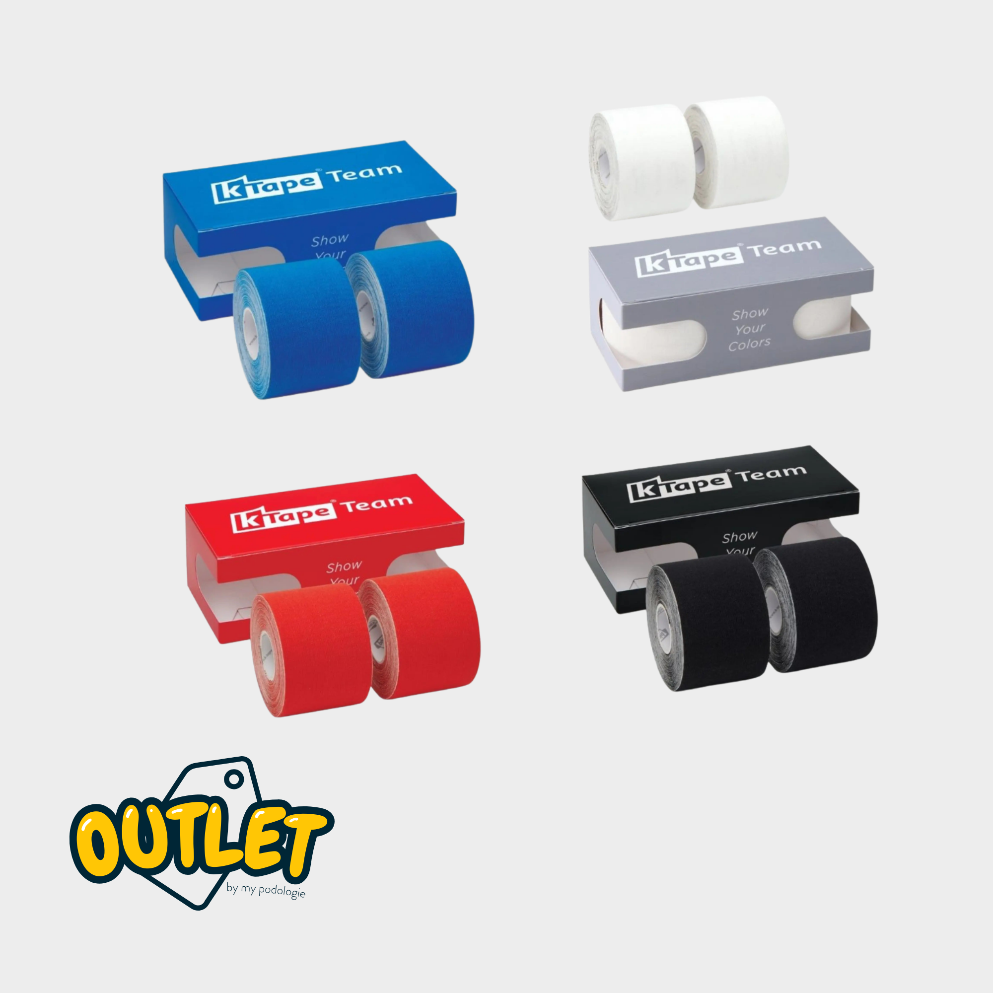 Bande adhésive élastique - Par 2 - 5cm x 5m - Plusieurs couleurs - K-Tape/ / Date dépassée K-Tape 