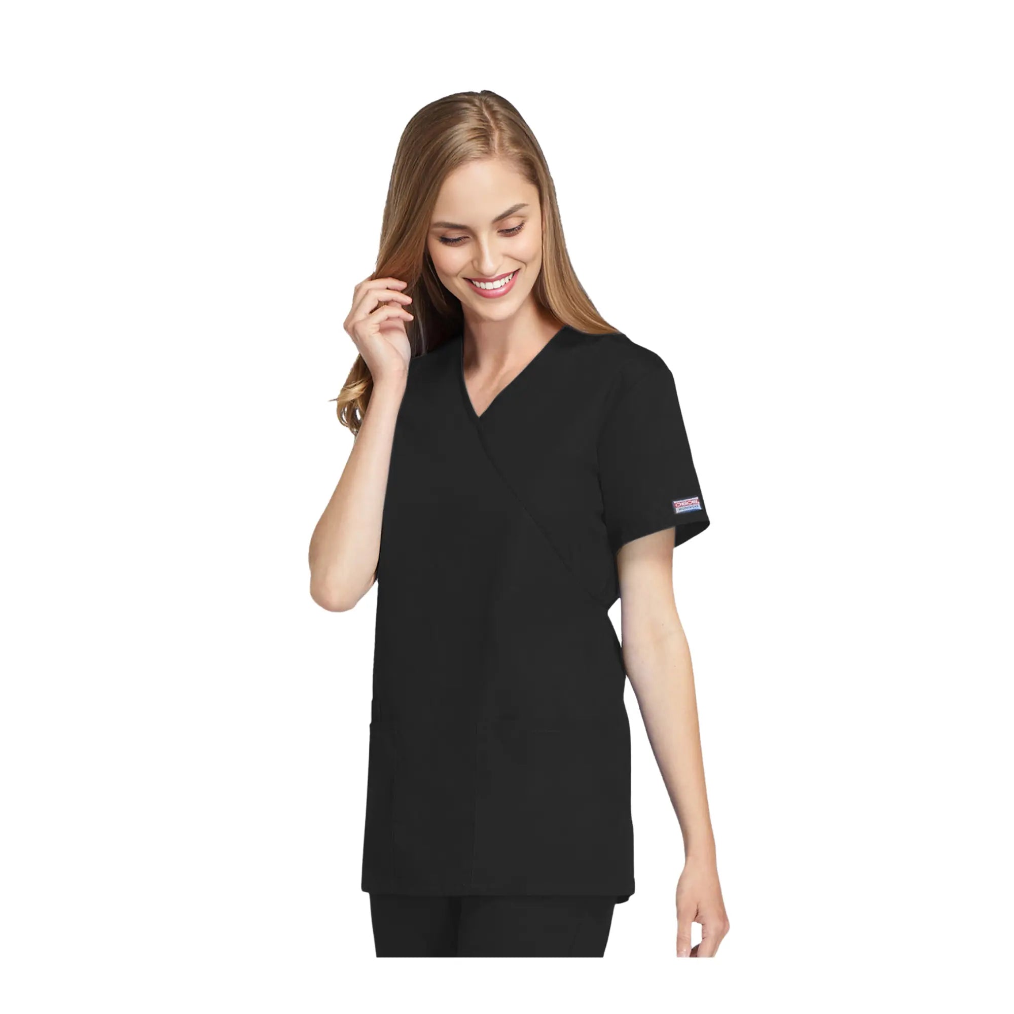 Bayonne - Medical Tunic - Wrap Effect - Short Sleeve - Women - 72 cm - Cherokee Cherokee Authentic Workwear 