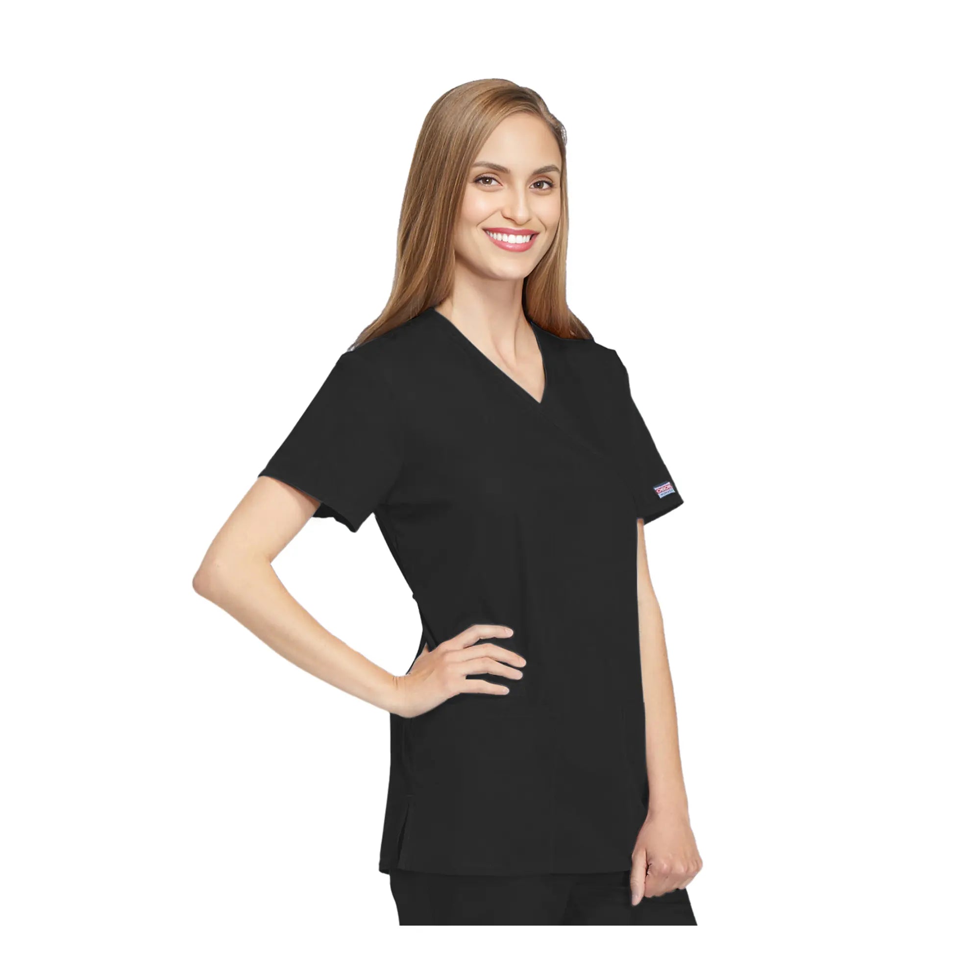 Bayonne - Medical Tunic - Wrap Effect - Short Sleeve - Women - 72 cm - Cherokee Cherokee Authentic Workwear 