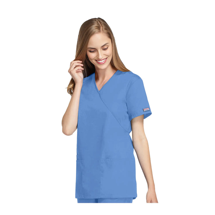 Bayonne - Medical Tunic - Wrap Effect - Short Sleeve - Women - 72 cm - Cherokee Cherokee Authentic Workwear 