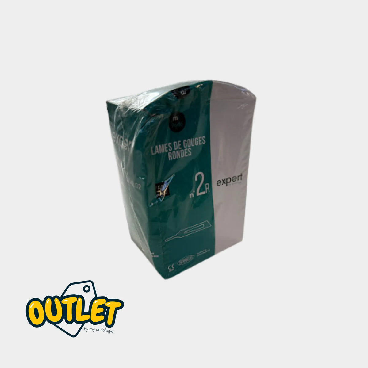 Boîte de 500 lames de gouges rondes N°1 ou 2 - Expert by My Podologie // Défaut Expert 