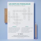 Carnet de jeux enfant : Les mots du podologue (mots fléchés)