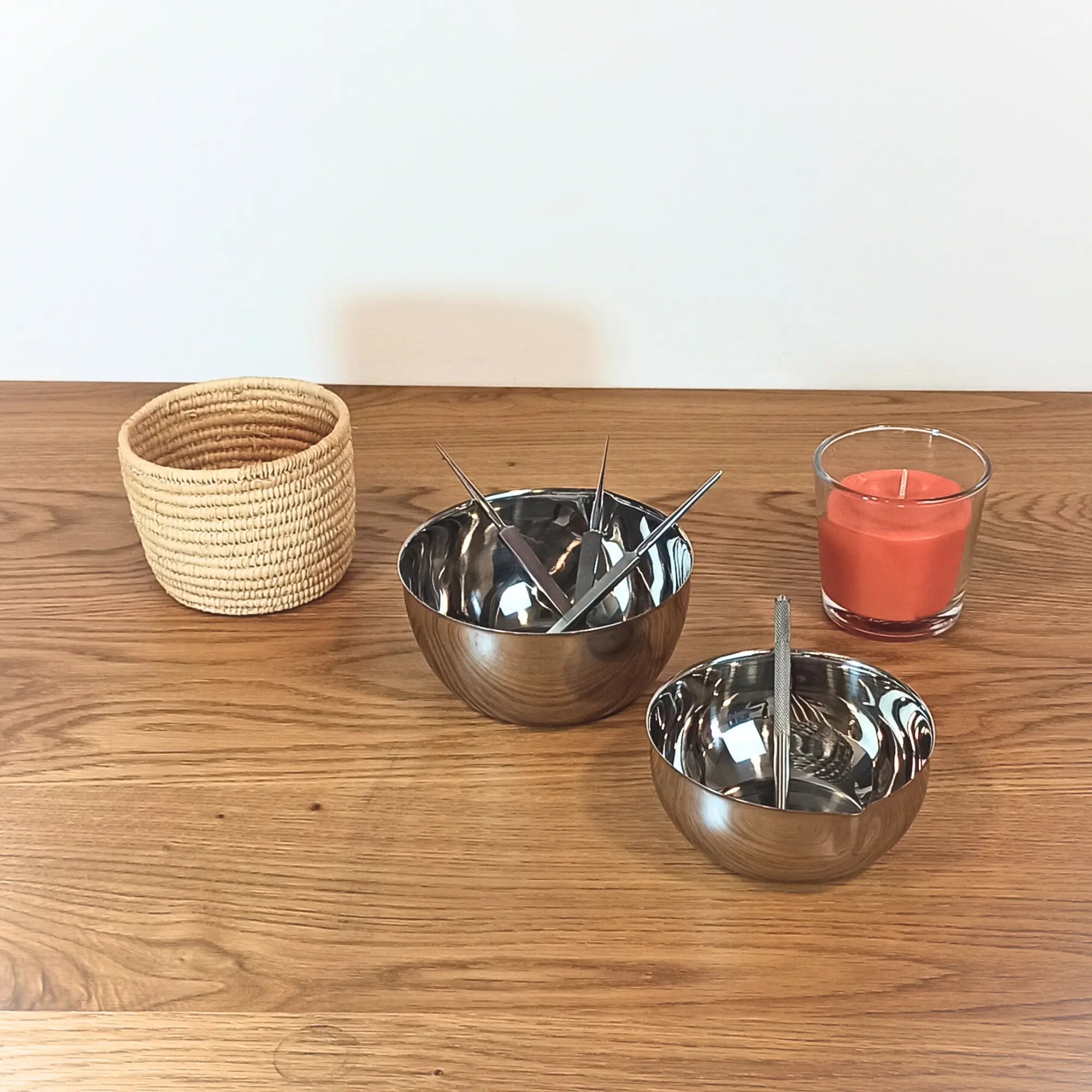 Cupule avec bec et fond plat - Inox - 6 dimensions - Essential by My Podologie Essential 