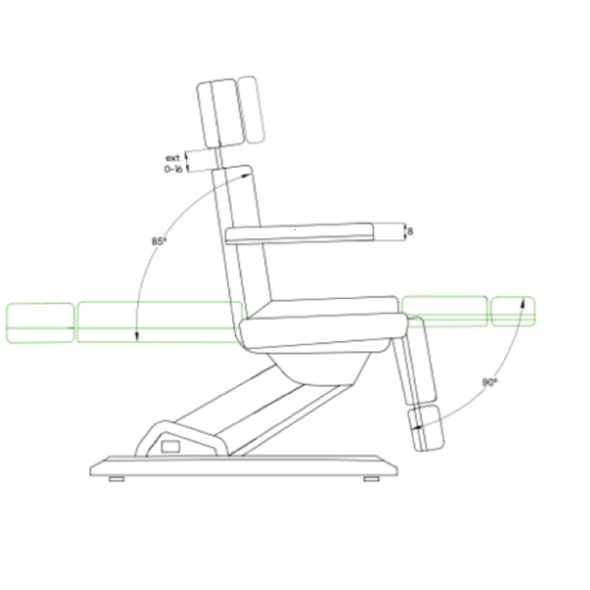 Fauteuil de pédicurie Électrique - 3 moteurs - 2 coloris - Solstice - Weelko Naggura 
