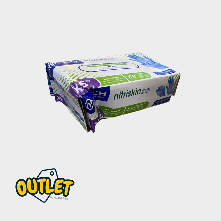 Gants d'examen - Nitrile - Sans poudre - Ambidextres - Boite de 100 - My Podologie // Destockage Destockage 
