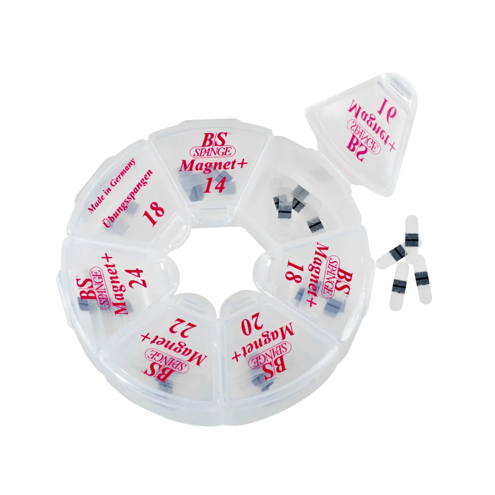 Kit de languettes B/S Magnet+ Rondell Profi - Assortiment de 60 languettes - Largeur 4 mm - B/S-Spange B/S Spange 