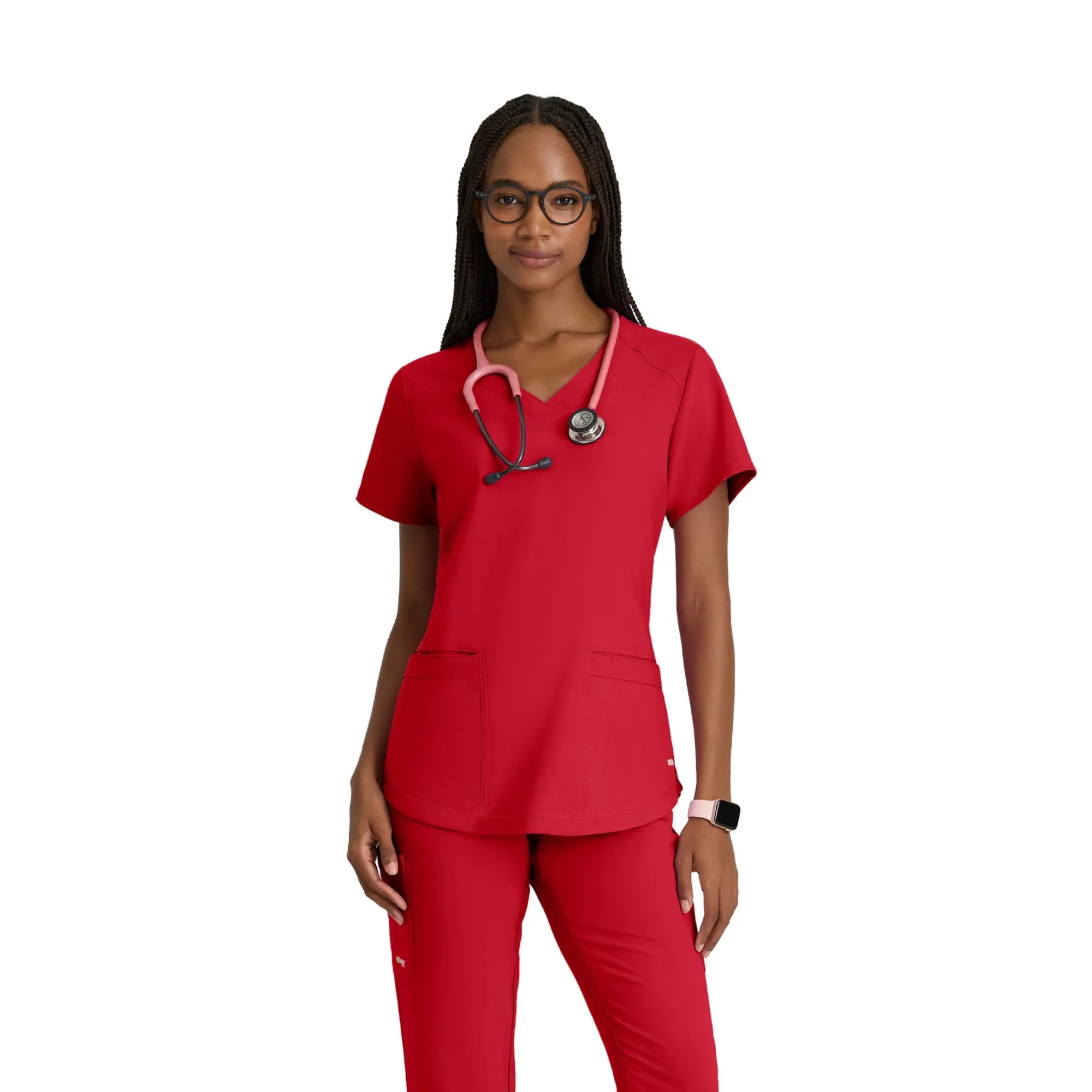 Luma - Tunique col V - Femme - Grey’s Anatomy Evolve Grey’s Anatomy  Rouge / XL