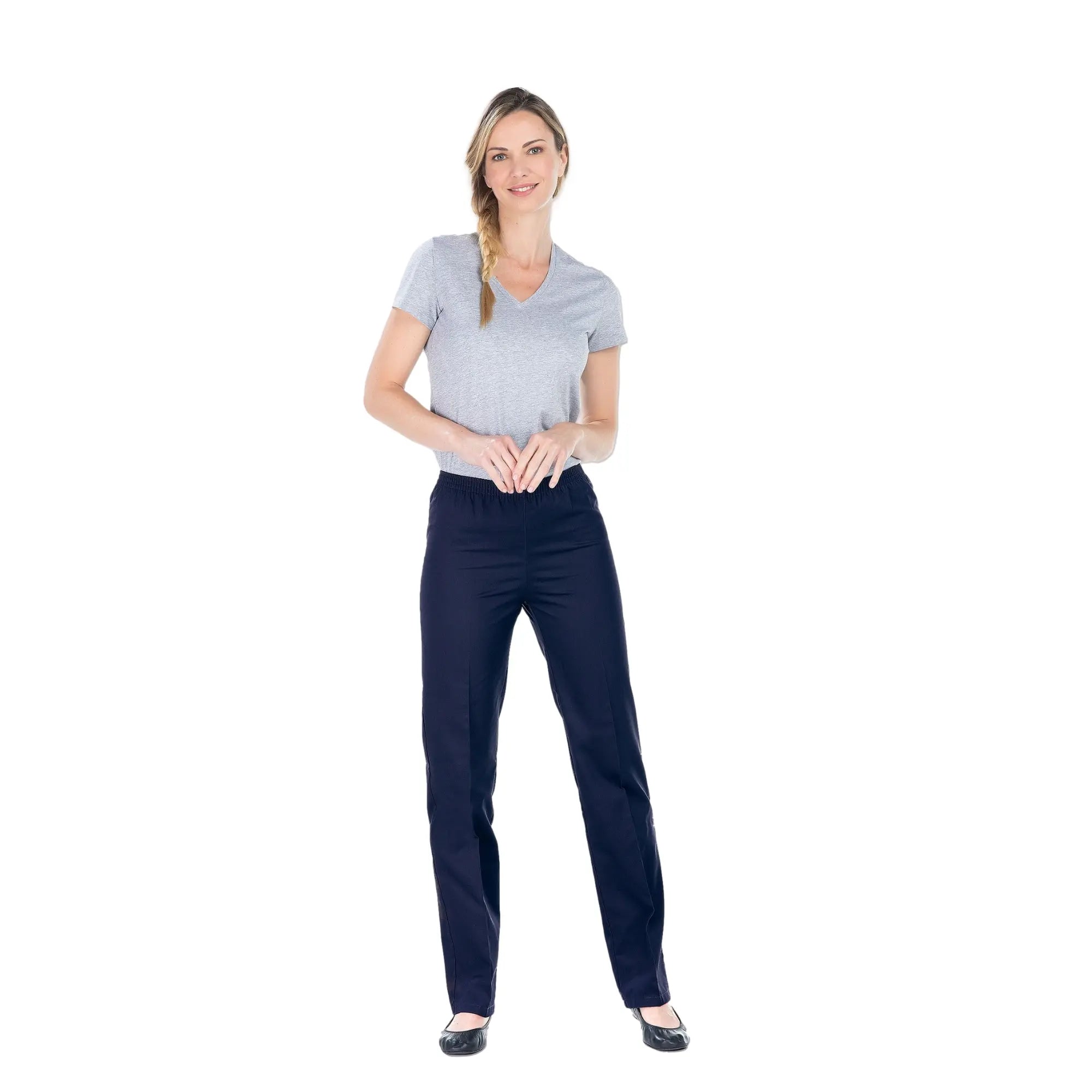 Manu - Pantalon Marine - Mixte - Ceinture élastique - Sans poche My Blouse 