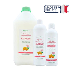 Massoléol® - Rich hypoallergenic neutral massage oil - Rose fragrance - Phytomedica Laboratoires Phytomedica 