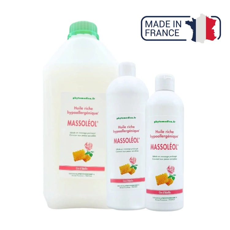 Massoléol® - Rich hypoallergenic neutral massage oil - Rose fragrance - Phytomedica Laboratoires Phytomedica 