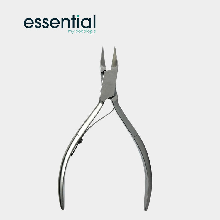 Pince à ongles - Acier inoxydable - Finition satinée - 13cm - Coupe droite - Mors plats 18 mm - Essential by My Podologie Essential 