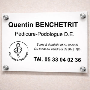 Plaque professionnelle Pédicure-Podologue personnalisable My Podologie 