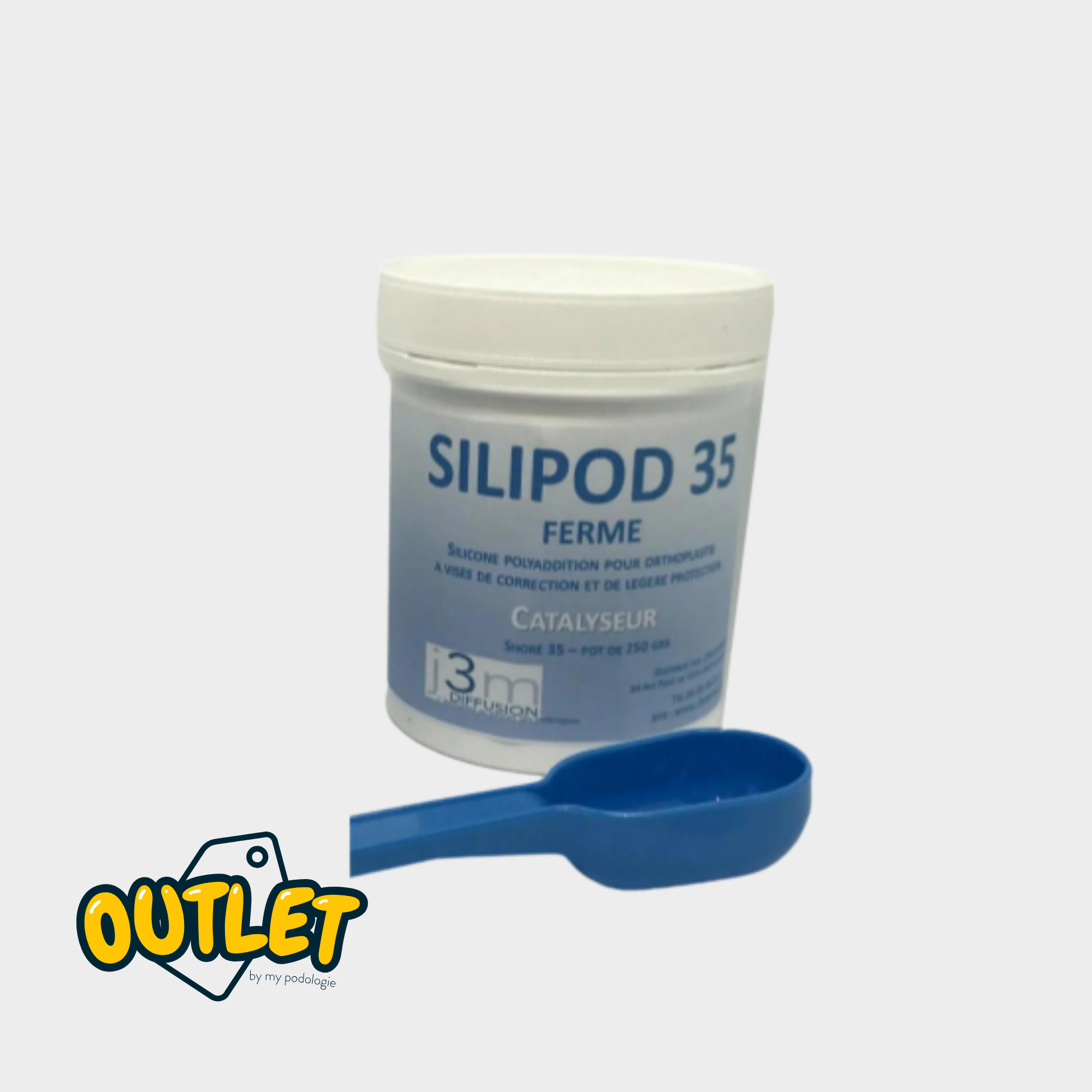 Silicone orthoplastie - DURETÉ RIGIDE - SHORE A 35 - SILIPOD - Catalyseur 250g // Destockage Destockage 