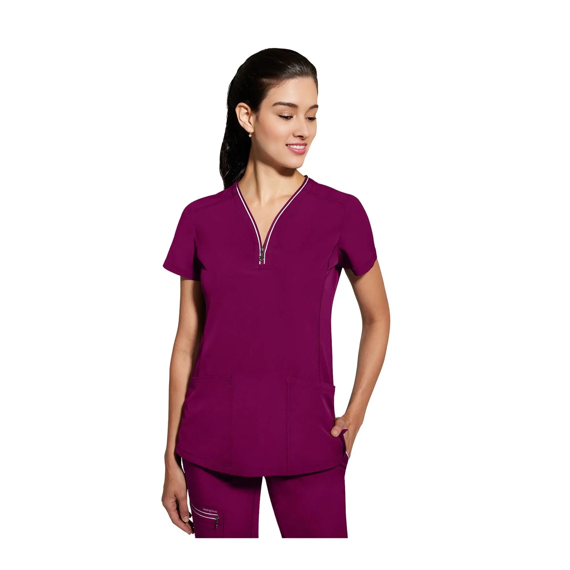 Sonia - Zipped V-neck tunic - Women - Healing Hands Healing Hands 