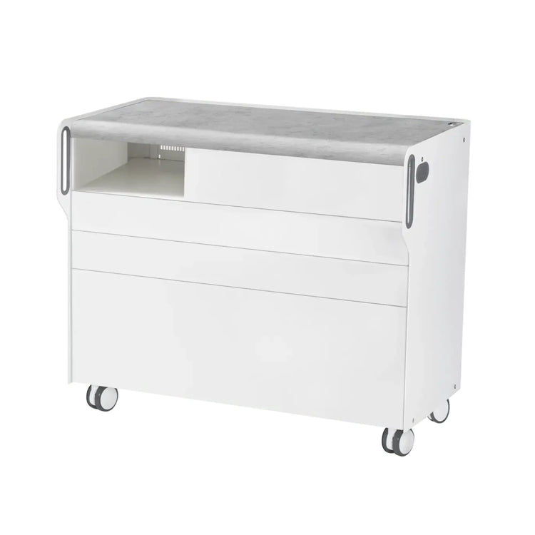 Unité de Podologie "Room Move" - Taille L - Ruck Ruck  Béton-3-compartiment-micromoteur-à-gauche-Cercle-X