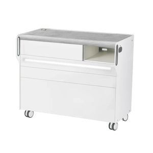 Unité de Podologie "Room Move" - Taille L - Ruck Ruck  Béton-3-avec-LED-compartiment-micromoteur-à-droite