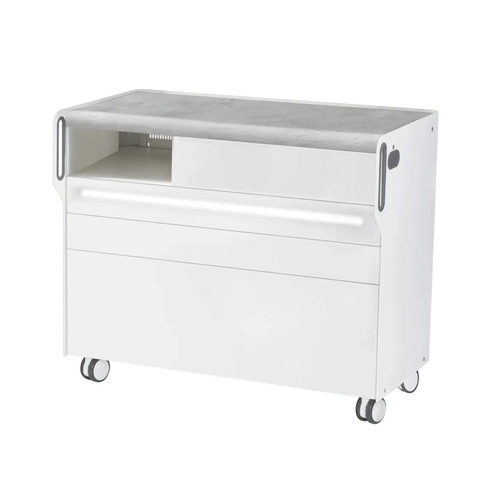 Unité de Podologie "Room Move" - Taille L - Ruck Ruck  Béton-3-avec-LED-compartiment-micromoteur-à-gauche