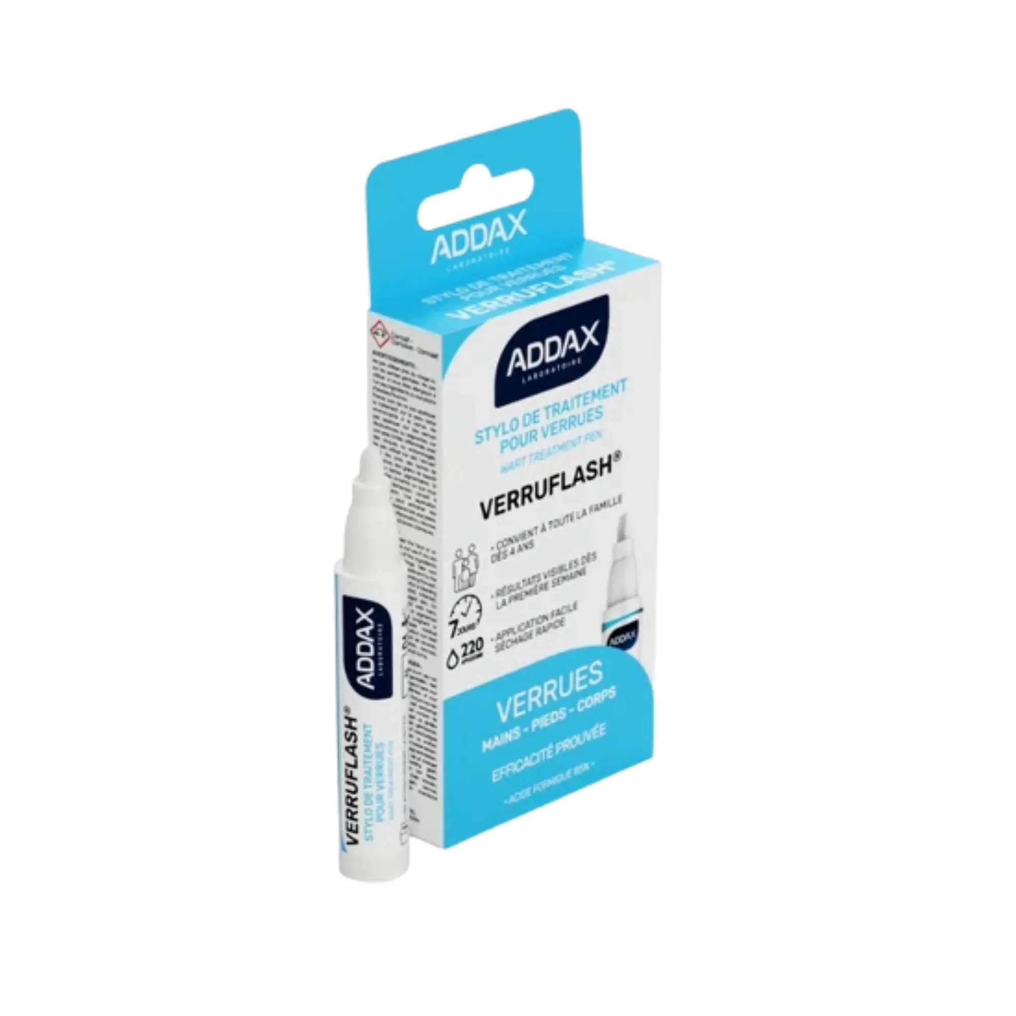 VERRUFLASH® Stylo - Traitement Verrues mains, pieds et corps - 3 ml - Laboratoire Addax Laboratoire Addax 